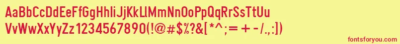 Gligoth Font – Red Fonts on Yellow Background