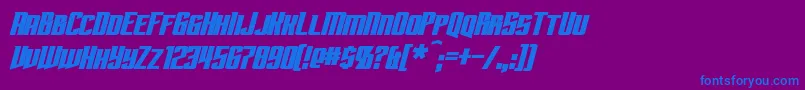 SubspaceBoldItalic Font – Blue Fonts on Purple Background