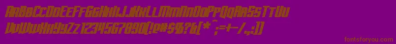 SubspaceBoldItalic Font – Brown Fonts on Purple Background