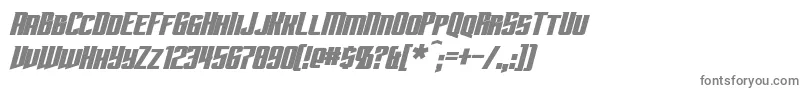 SubspaceBoldItalic-Schriftart – Graue Schriften auf weißem Hintergrund