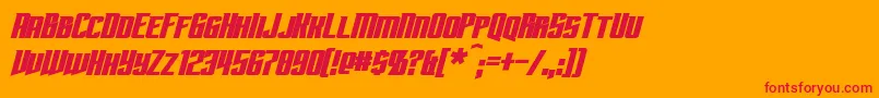 SubspaceBoldItalic Font – Red Fonts on Orange Background