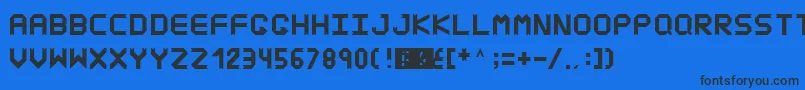 RibbonTrim Font – Black Fonts on Blue Background