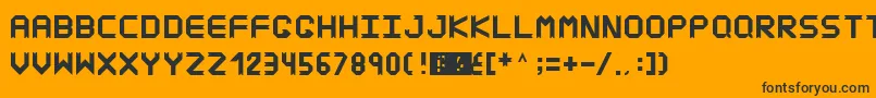 RibbonTrim Font – Black Fonts on Orange Background