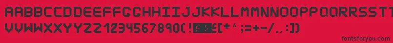 RibbonTrim Font – Black Fonts on Red Background