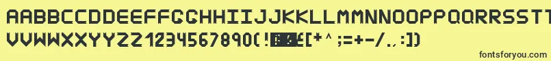 RibbonTrim Font – Black Fonts on Yellow Background