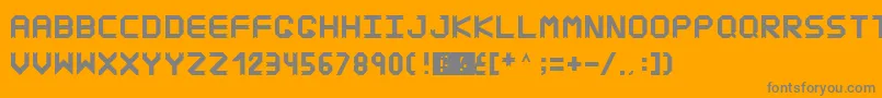 RibbonTrim-Schriftart – Graue Schriften auf orangefarbenem Hintergrund