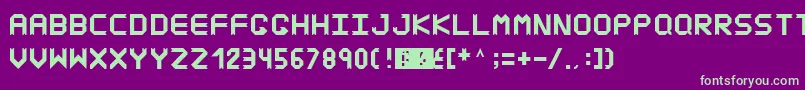 Шрифт RibbonTrim – зелёные шрифты на фиолетовом фоне