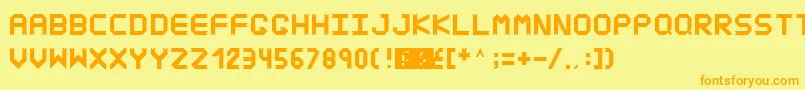 RibbonTrim Font – Orange Fonts on Yellow Background