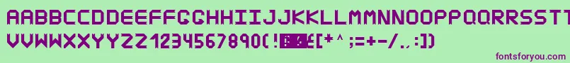 RibbonTrim Font – Purple Fonts on Green Background