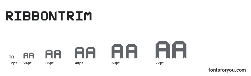 Размеры шрифта RibbonTrim