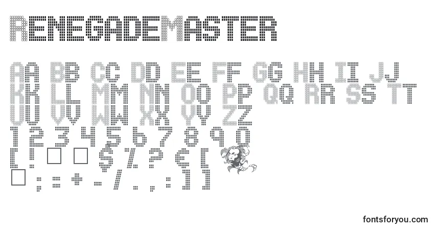 Schriftart RenegadeMaster – Alphabet, Zahlen, spezielle Symbole