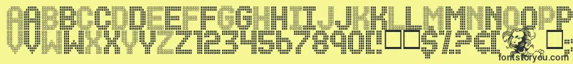 RenegadeMaster Font – Black Fonts on Yellow Background