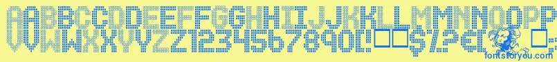 RenegadeMaster Font – Blue Fonts on Yellow Background