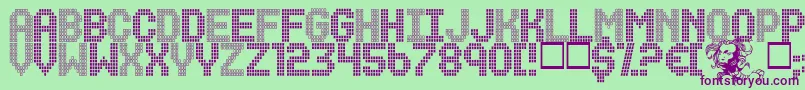 RenegadeMaster Font – Purple Fonts on Green Background