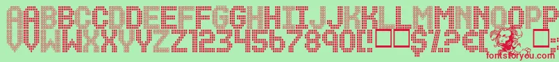 RenegadeMaster Font – Red Fonts on Green Background