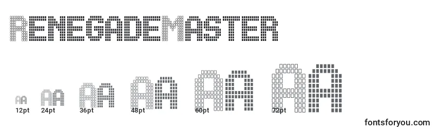 Größen der Schriftart RenegadeMaster