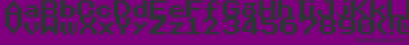 NineteenEightySeven Font – Black Fonts on Purple Background