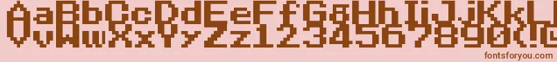 NineteenEightySeven Font – Brown Fonts on Pink Background