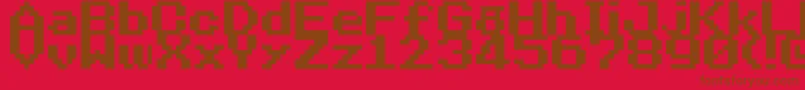 NineteenEightySeven Font – Brown Fonts on Red Background