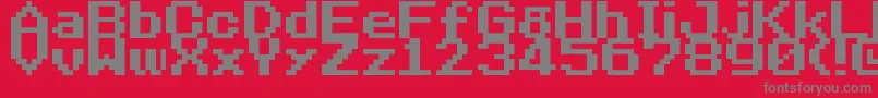 NineteenEightySeven Font – Gray Fonts on Red Background