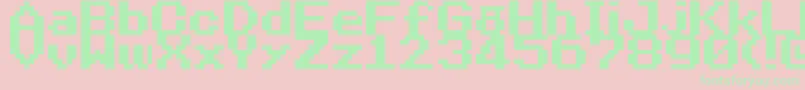 NineteenEightySeven Font – Green Fonts on Pink Background
