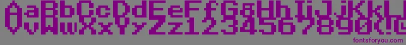 NineteenEightySeven Font – Purple Fonts on Gray Background