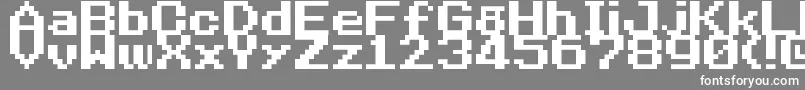 NineteenEightySeven Font – White Fonts on Gray Background