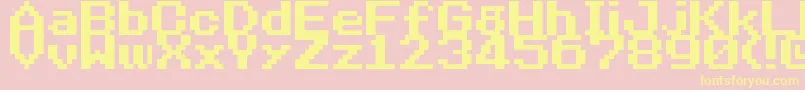 NineteenEightySeven Font – Yellow Fonts on Pink Background