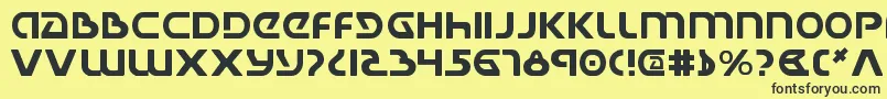 Ujackv2 Font – Black Fonts on Yellow Background