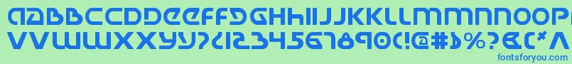 Ujackv2-fontti – siniset fontit vihreällä taustalla
