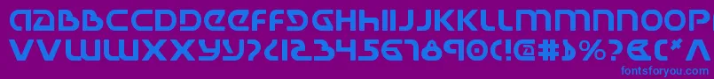 Ujackv2-fontti – siniset fontit violetilla taustalla