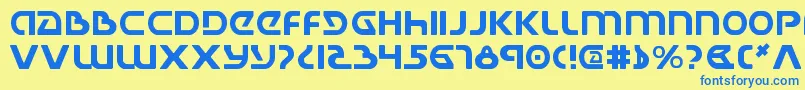 Ujackv2 Font – Blue Fonts on Yellow Background