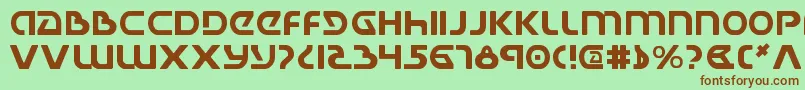 Ujackv2 Font – Brown Fonts on Green Background