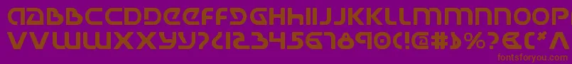 Ujackv2 Font – Brown Fonts on Purple Background