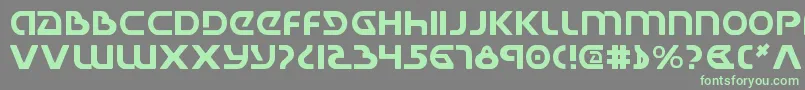 Ujackv2-fontti – vihreät fontit harmaalla taustalla