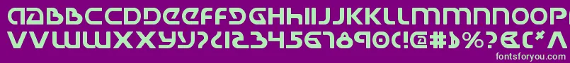 Ujackv2-fontti – vihreät fontit violetilla taustalla