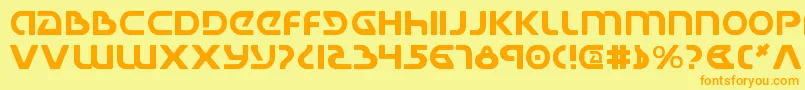 Ujackv2 Font – Orange Fonts on Yellow Background