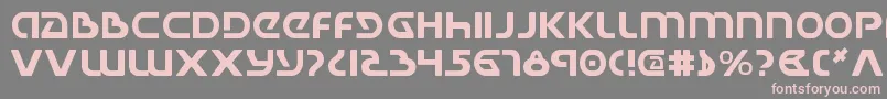 フォントUjackv2 – 灰色の背景にピンクのフォント