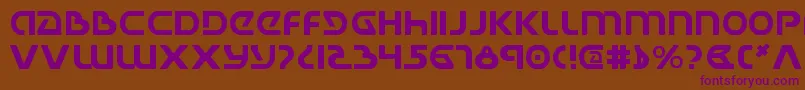 フォントUjackv2 – 紫色のフォント、茶色の背景