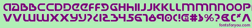 Ujackv2-fontti – violetit fontit vihreällä taustalla