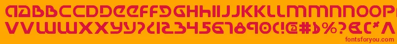 Ujackv2 Font – Red Fonts on Orange Background