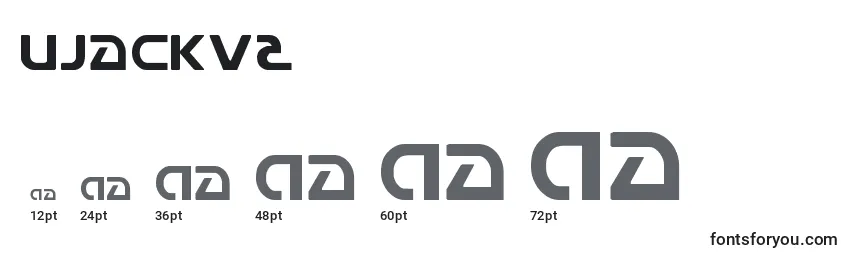Размеры шрифта Ujackv2
