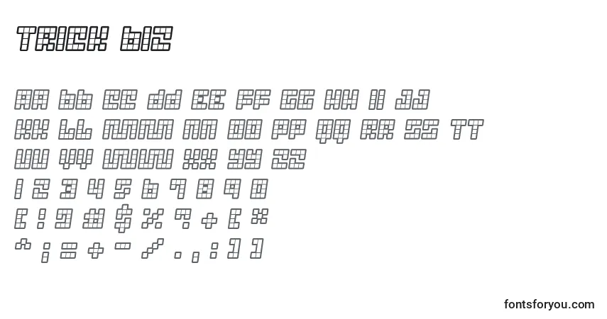 Шрифт Trick B12 – алфавит, цифры, специальные символы