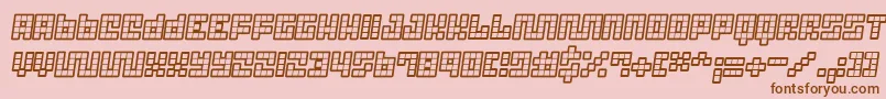 Fonte Trick B12 – fontes marrons em um fundo rosa