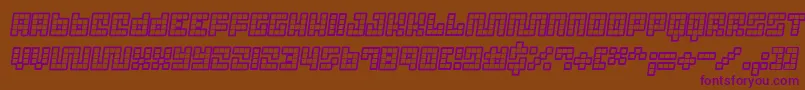 Trick B12-Schriftart – Violette Schriften auf braunem Hintergrund