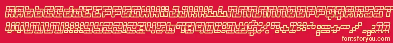 Шрифт Trick B12 – жёлтые шрифты на красном фоне
