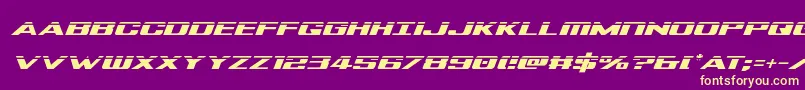 Tigersharklaserital Font – Yellow Fonts on Purple Background