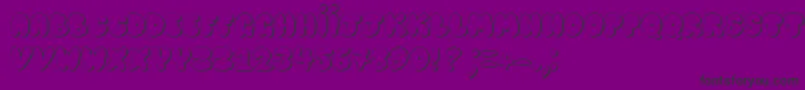 HappyBrownCatShadow-Schriftart – Schwarze Schriften auf violettem Hintergrund