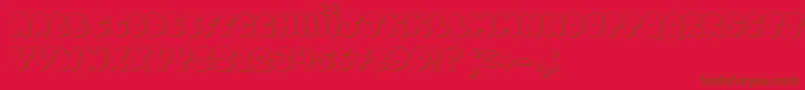 HappyBrownCatShadow Font – Brown Fonts on Red Background
