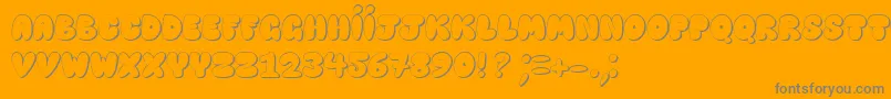 HappyBrownCatShadow Font – Gray Fonts on Orange Background